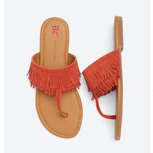 BC FOOTWEAR Dinky Fringe Sandals 7.5 Stitch Fix Shoes Flip Flops